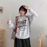 [unisex] Tuminseu sporty printing color matching over sweatshirt