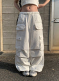Fergie Cargo String Wide Pintuck Pants