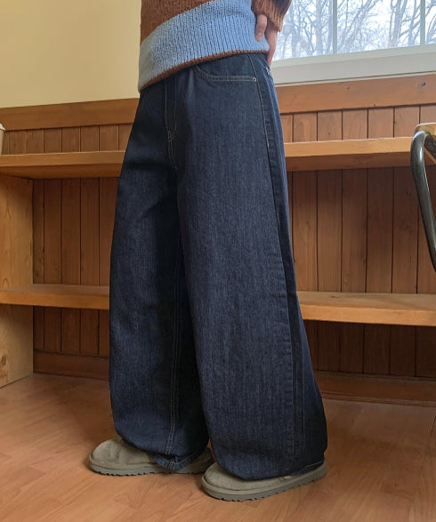 【BAON】Kimoe Nonfade Balloon Wide Denim Pants BAON (バオン) - キモエノンフェードバルーンワイドデニムパンツ