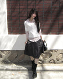 Viet Button Point Color Short Sleeve T-shirt
