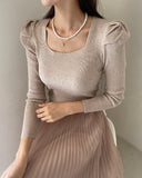 Hanyu sha pleated banding skirt