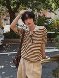 Casey color blocking short sleeve knit