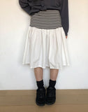 June Stripe Color Banding Tiered Skirt
