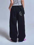 G SYMBOL Embroidered Training Pintuck Wide Pants