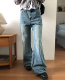 Moi Vintage Washed Flare Denim Pants