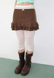 PUNCHING FRILL MINI SKIRT