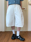 Deduce Snap Button Balloon Bermuda Pants