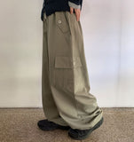Ryuson Cargo Cotton Banding Balloon Wide Pants