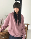 Mickle Track Color Matching Snap Rivet Overfit Hoodie