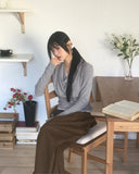 Hitol Lace Fake Layered Shirring Drape T-shirt