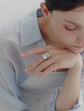[Premium Plating] H Edition AB Bold Wave Ring