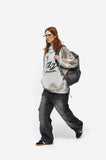 Cargo Curved Wide Denim Pants