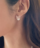 Bleed Cubic Ribbon Pearl Earring