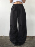[A/M]Miran Nylon String Pintuck Wide Pants
