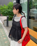 Toku See-through Dot Layered Bustier Sleeveless