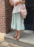 Chitoa Dot Chiffon Balloon Midi Skirt