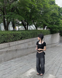Dolce Black Washing Wide Pants