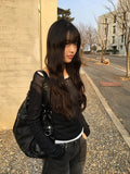 [1+1][MADE] Hanky Tencel Layered See-through Long Sleeve T-Shirt