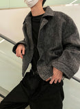 Mohair Moul Half Jacket Crop Ver