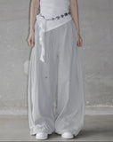 Mepho Pintuck Nylon Rivet Pants