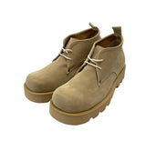 Sand Suede Middle Loafers