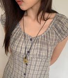 Nico Antique Vintage Gemstone Long Necklace