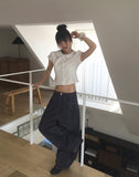 Yuki raw pocket balloon denim pants