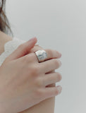[Premium Plating] H Edition AB(W) Curve Wave Ring