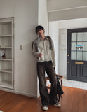 Capri long bootcut denim pants