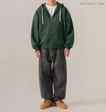 Overround heavyweight hoodie zip-up