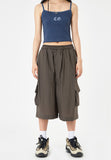 Kant cargo nylon capri pants