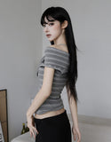 Stripe Drape Top