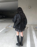 Milan Overfit Leather Blouson Leather Jacket