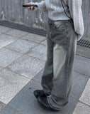 Renpi washed wide denim pants