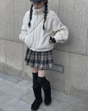 Jad mink fur zip-up