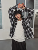 Philly loose fit checked hoodie jacket
