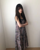Deman Lace Flower Long Bustier OnePiece