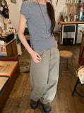 Rutu Pintuck Cotton Wide Pants