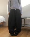 [Non-Fade] Unp Back Pocket Raw Denim Mega Balloon Pants