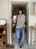 Caldis Stripe Collar Short Sleeve Tee