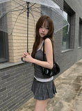 Topping Layered Color Matching Two-Tone Sleeveless Set