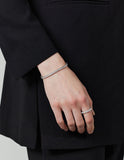 Essence Silver Square Channel Tennis Bracelet