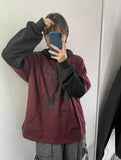 [unisex] Dyna Printed Color Matching Layered Over Hoodie