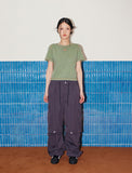 Reverse Stitch Crop T-shirt