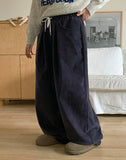 [unisex] Plop corduroy banding wide pants