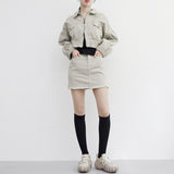 Sie Cotton Crop Jacket