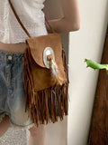 Keaton Bohemian Surgical Suede Cross Bag