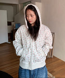 Nobui Flower Hood Zip-up