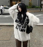 Snow Fluffy Angora Knit