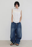 RIBBED HOODED SLEEVELESS